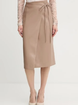 Marciano Guess spódnica GLADYS kolor beżowy midi ołówkowa 5BGD07 7389A