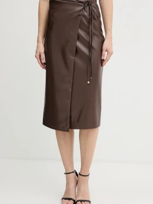 Marciano Guess spódnica GLADYS kolor brązowy midi ołówkowa 5BGD07 7389A