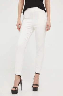 Marciano Guess spodnie NEW ELLIE damskie kolor beżowy fason cygaretki high waist 2GGB12 7246Z