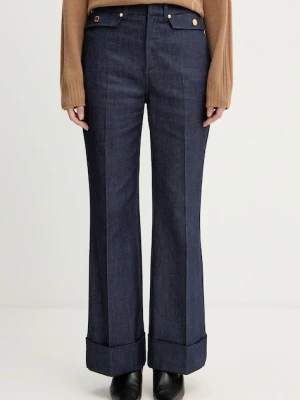 Marciano by Guess spodnie damskie kolor granatowy dzwony high waist 5YPA05 7457A