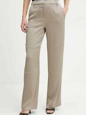 Marciano Guess spodnie EVA damskie kolor beżowy fason cargo high waist 5GGB10 7079A