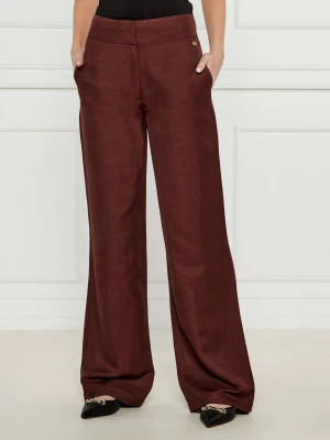 Marciano Guess Spodnie GRETA | Relaxed fit | z dodatkiem lnu