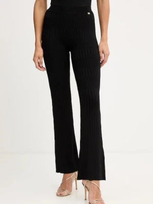 Marciano Guess spodnie JANET damskie kolor czarny dzwony high waist 5YGB29 5881Z