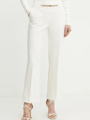 Marciano Guess spodnie SUNNY damskie kolor beżowy fason cygaretki medium waist 5GGB17 7311A