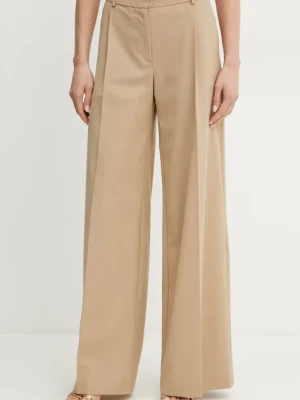 Marciano Guess spodnie z domieszką wełny IRINA damskie kolor beżowy szerokie high waist 5GGB08 7294A