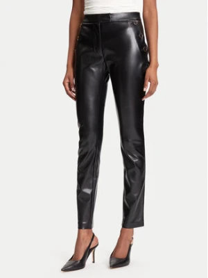 Marciano Guess Spodnie z imitacji skóry 5YGB16 7363A Czarny Slim Fit