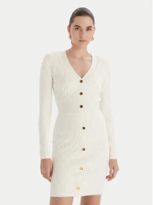 Marciano Guess Sukienka 5BGK04 5661Z Écru Slim Fit