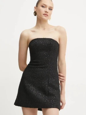 Marciano by Guess sukienka BOUCLE kolor czarny mini dopasowana 5RGK48 7261A