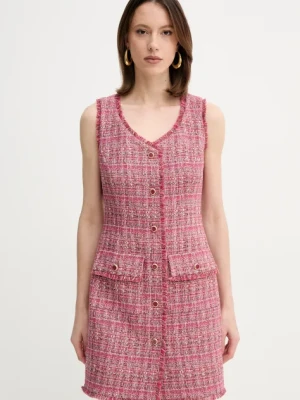 Marciano Guess sukienka CLAUDIA kolor różowy mini prosta 5GGK17 7302A