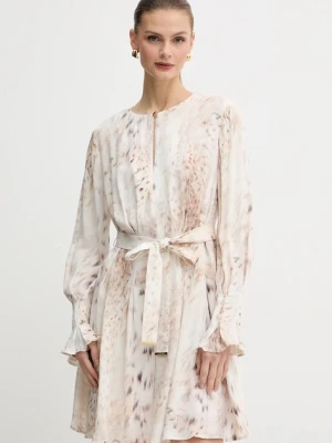 Marciano Guess sukienka DENISE kolor beżowy mini rozkloszowana 5BGK31 7352A
