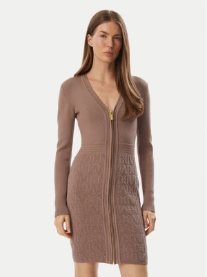 Marciano Guess Sukienka dzianinowa G6BK09 Z1547 Beżowy ciemny Regular Fit