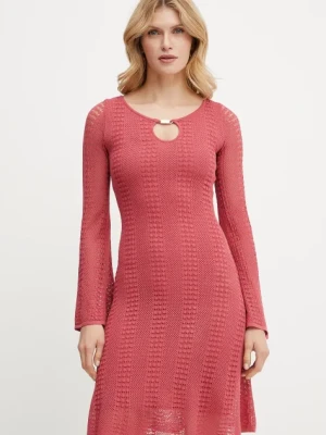 Marciano Guess sukienka EMMA kolor różowy mini rozkloszowana 5GGK46 5869Z