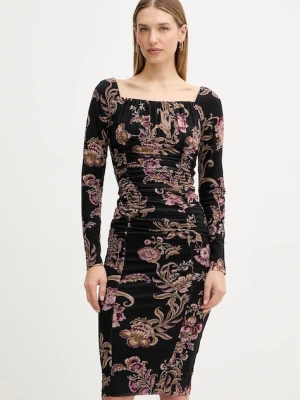 Marciano Guess sukienka HOLLY kolor czarny midi dopasowana 5BGK15 6350A