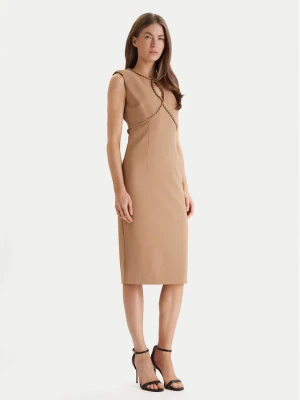 Marciano Guess Sukienka koktajlowa 6RGK18 9373Z Beżowy Regular Fit