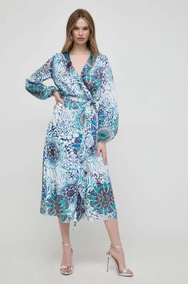 Marciano Guess sukienka MINA kolor niebieski maxi rozkloszowana 4GGK11 9739Z