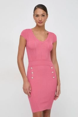 Marciano Guess sukienka ATENA kolor różowy mini dopasowana 4RGK00 5755Z
