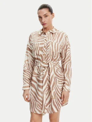 Marciano Guess Sukienka koszulowa 5GGK41 7314A Beżowy Regular Fit