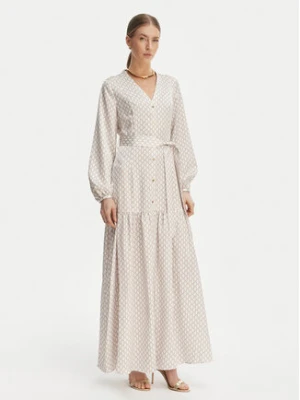 Marciano Guess Sukienka koszulowa G6GK59 W2349 Écru Regular Fit