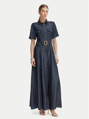 Marciano Guess Sukienka koszulowa G6GK60 D1056 Granatowy Classic Fit