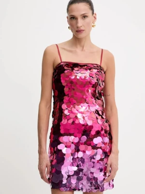 Marciano Guess sukienka ZAYA kolor różowy mini prosta 5GGK35 6332A
