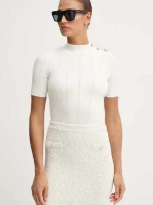 Marciano Guess sweter GRACE damski kolor beżowy lekki z półgolfem 5RGR24 5810Z