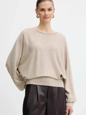 Marciano Guess sweter z dodatkiem wełny ABEL damski kolor beżowy 5BGR02 5782Z