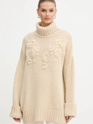 Marciano by Guess sweter z dodatkiem wełny AHLAM damski kolor beżowy ciepły z golfem 5BGR28 5895Z