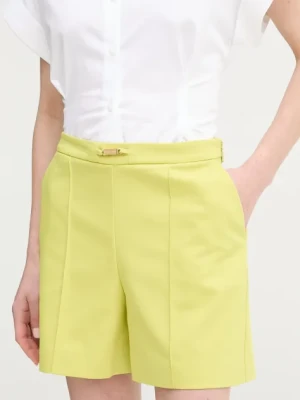 Marciano Guess szorty SUNNY damskie kolor zielony gładkie high waist 5GGD19 7311A