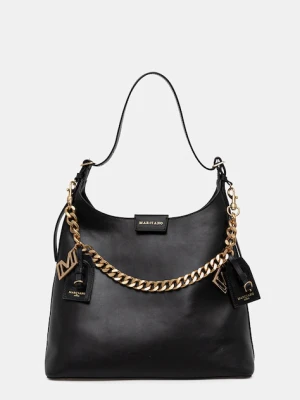 Marciano Guess torebka skórzana kolor czarny 5YGZ05 7330A