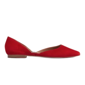 Marco Shoes Baleriny z piętką czerwone