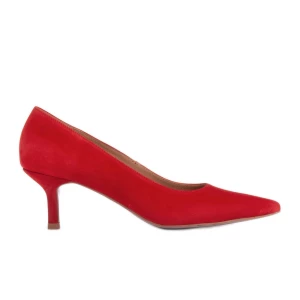Marco Shoes Eleganckie szpilki na niższym obcasie czerwone