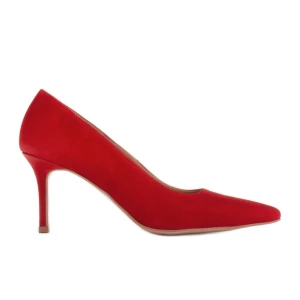 Marco Shoes Eleganckie szpilki zamszowe czerwone