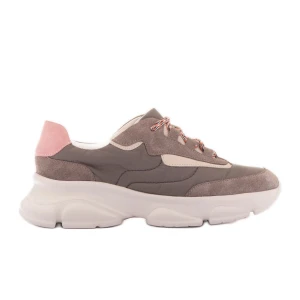 Zdjęcie produktu Marco Shoes Sneakersy sportowe damskie oliwkowe szare