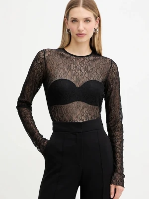 Marella bluzka damska kolor czarny gładka 2523946031200