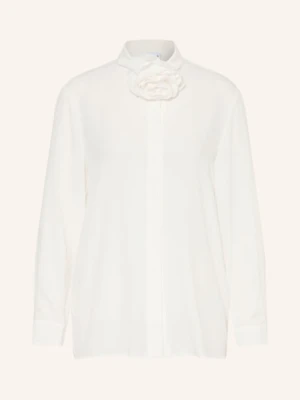Marella Bluzka Koszulowa Z Jedwabiem I Odpinanym Kołnierzykiem weiss