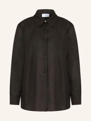 Marella Bluzka Lniana Mlseditore Z Odpinanym Kołnierzykiem schwarz