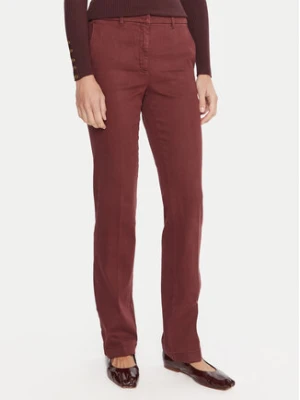 Marella Chinosy Rovo 2523136055 Bordowy Slim Fit