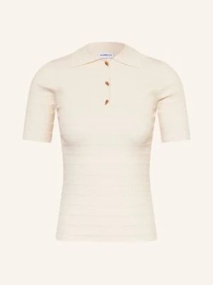 Marella Dzianinowa Koszulka Polo weiss