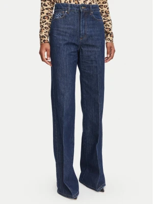 Marella Jeansy 2623186024200 Granatowy Wide Leg