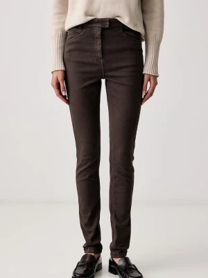 Marella jeansy skinny damskie MLSCONDOR brązowy