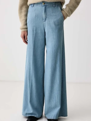 Marella jeansy wide leg damskie MLSWLEG2 niebieski