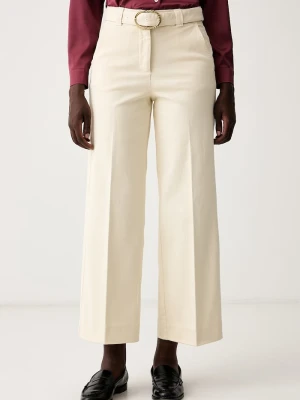 Marella jeansy wide leg damskie MLSZANZARA beżowy