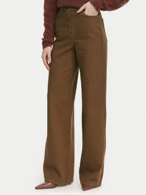 Marella Jeansy Zaffo 2623136075 Brązowy ciemny Wide Leg