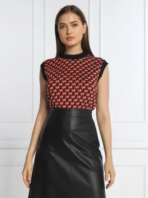 Marella Kamizelka CHEQUE | Regular Fit | z dodatkiem wełny