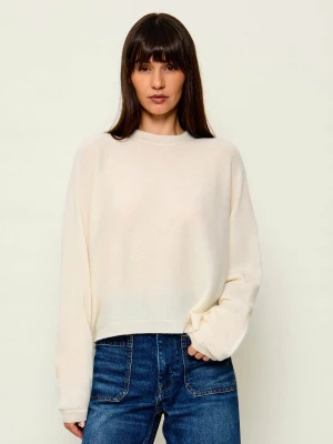 Marella Kaszmirowy sweter Mllcera | Cropped Fit kremowy