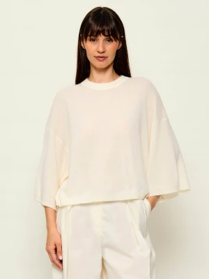 Marella Kaszmirowy sweter Mllordine | Cropped Fit kremowy