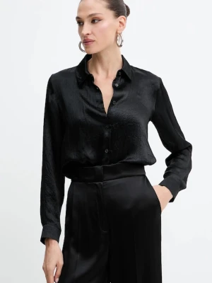 Marella koszula Emme by Marella damska kolor czarny regular z kołnierzykiem klasycznym 2525116091200