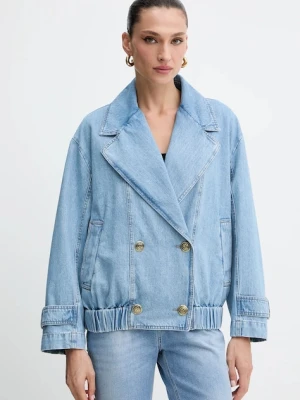 Marella kurtka jeansowa kolor niebieski przejściowa oversize 2523046064200