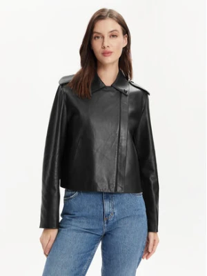 Marella Kurtka skórzana Sparta 2413441011 Czarny Regular Fit