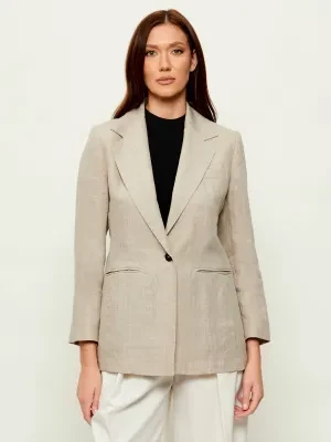 Marella Lniana marynarka MLLSABBIA | Slim Fit